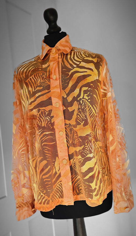 Orange Sheer Blouse