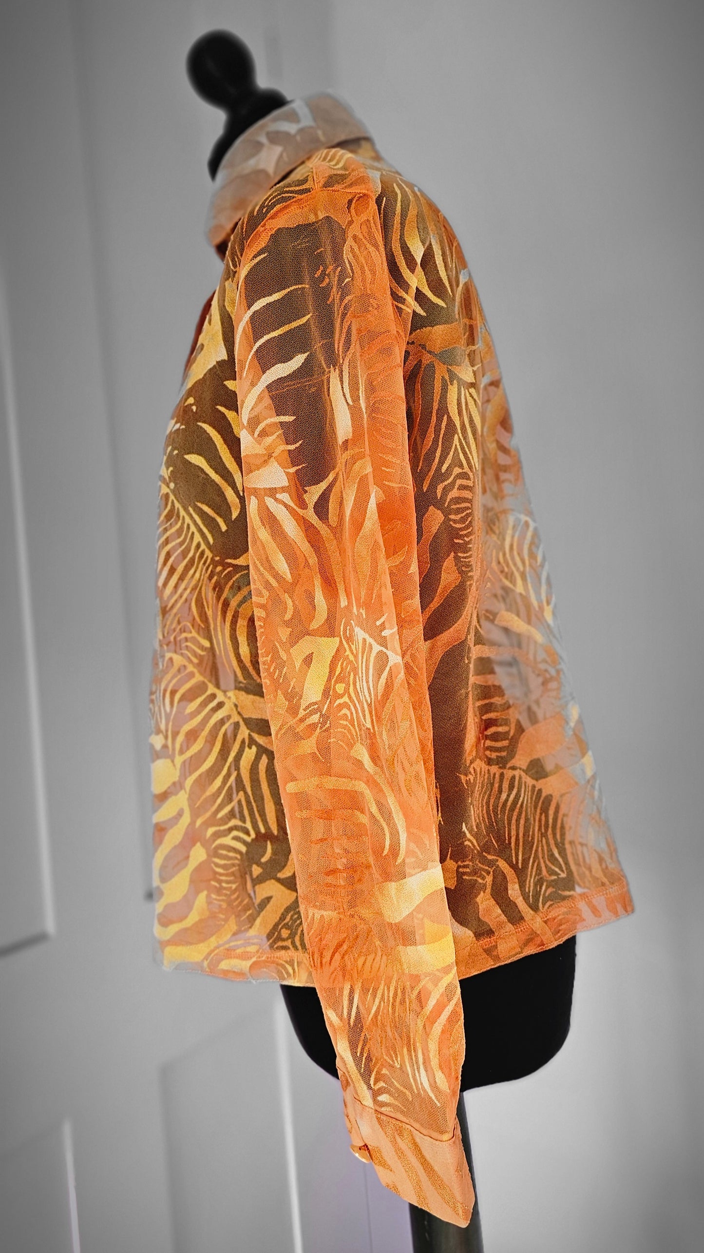 Orange Sheer Blouse