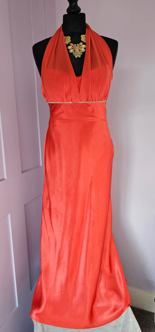 Bright Orange Ballgown