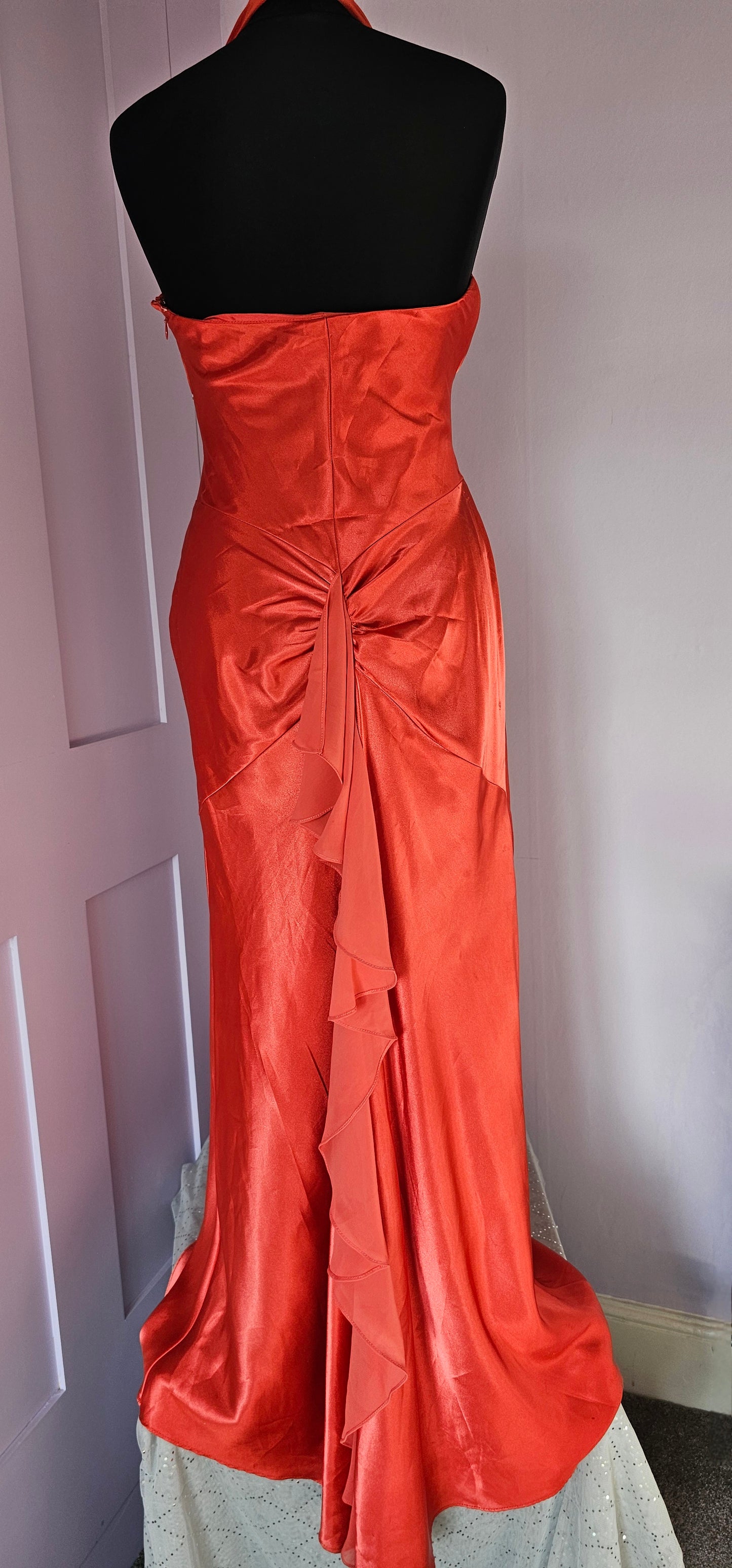 Bright Orange Ballgown